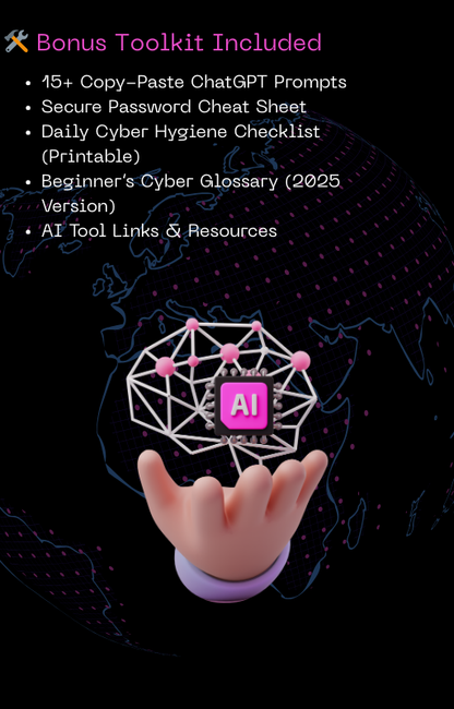 AI Cybersecurity for Beginners (2025) – Stop Hackers with ChatGPT & AI Tools | Instant PDF Download